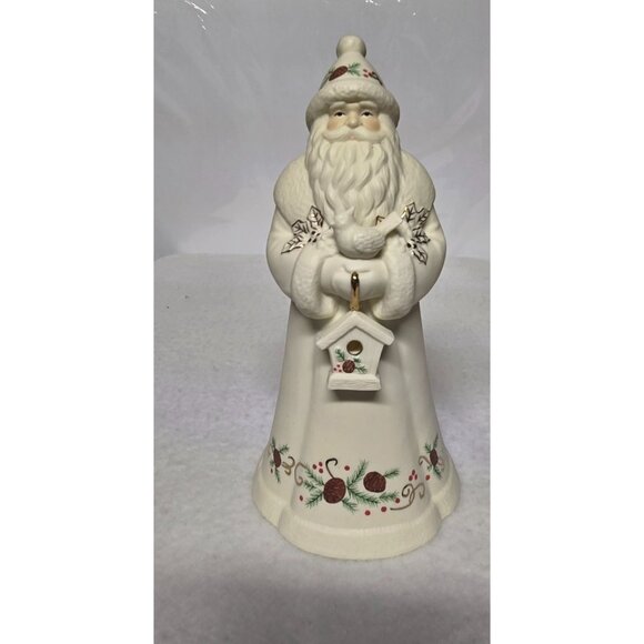 Santa Clause Holding a‎ Birdhouse Ceramic Music Box 10in - Picture 5 of 8
